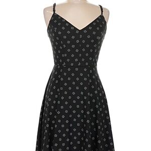 Nine Britton Black Geometric Midi Dress